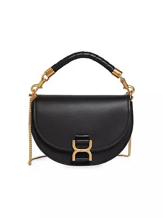Shop Chloé Marcie Leather Top Handle Saddle Bag | Saks Fifth Avenue
