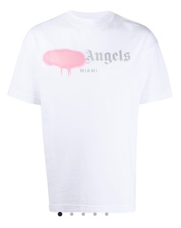 palm angles pink and white t shit