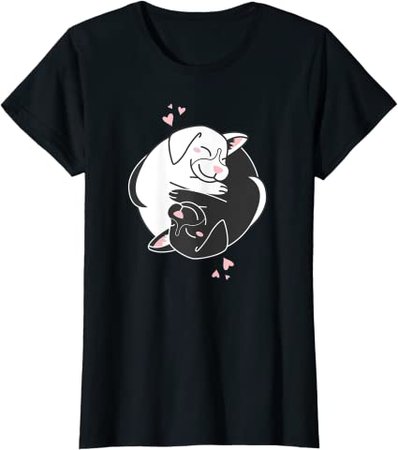 Amazon.com: Cute Japanese Kawaii Aesthetic Nu Goth Yin Yang Dog/Puppy T-Shirt: Clothing