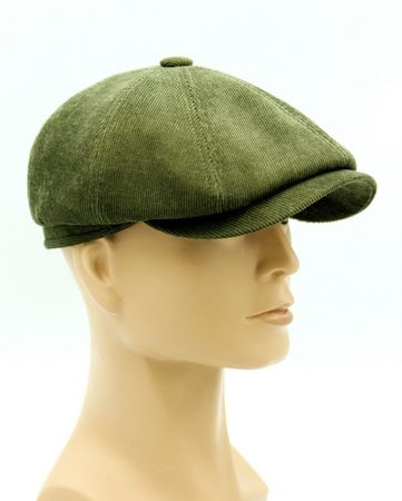 Men's Newsboy Hat Baker Boy Flat Gatsby Cap 8 Panel in Velvet Olive | eBay