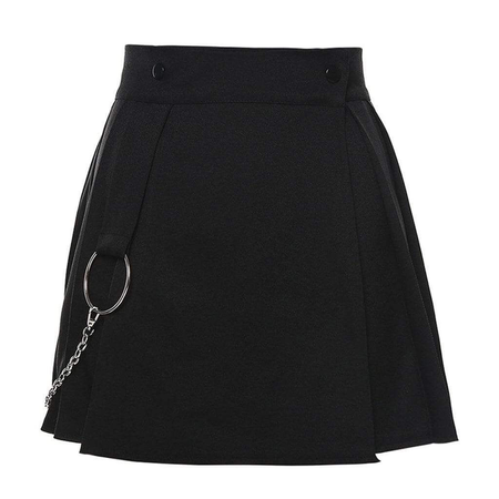 black skirt with chain