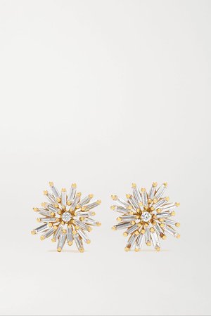 Gold 18-karat gold diamond earrings | Suzanne Kalan | NET-A-PORTER