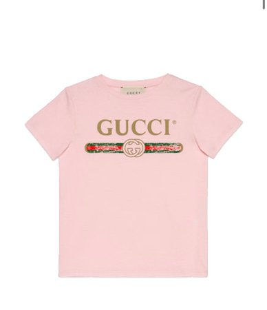 pink Gucci shirt