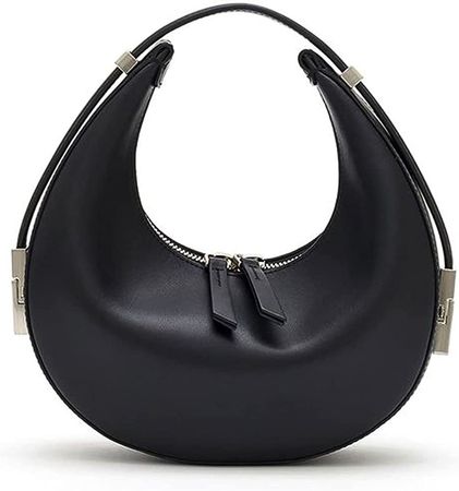 Amazon.com: Crescent Hobo Bag for Women Y2k Underarm Bag Top Handle Purse Dumpling Handbag with Zipper, Black : Clothing, Shoes & Jewelry