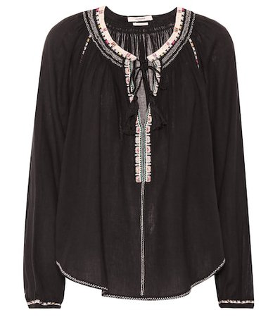 Rina embroidered cotton top