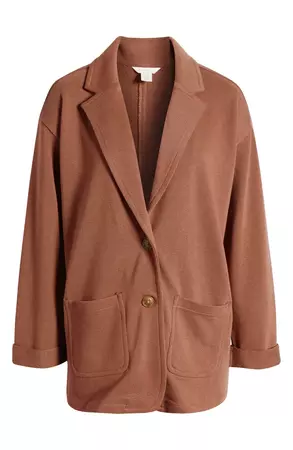 Caslon® Relaxed French Terry Blazer | Nordstrom