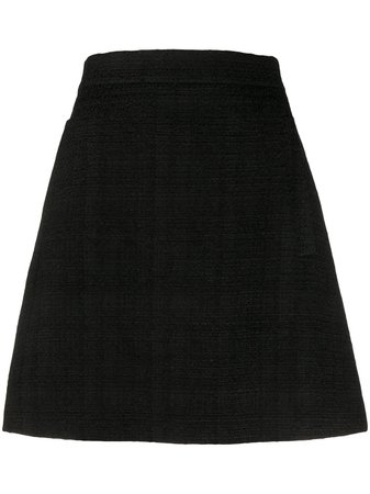 Etro woven check a-line skirt