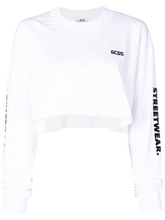 Gcds cropped logo sweatshirt $147 - Shop SS19 Online - Fast Delivery, Price