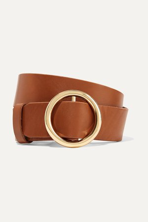 Brown Le Circle leather belt | FRAME | NET-A-PORTER