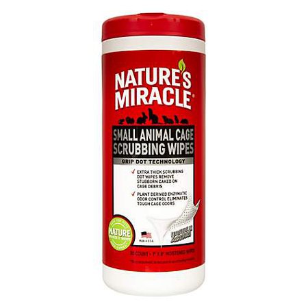 Nature's Miracle Small Animal Cage Scrubbing Wipes, 30 Count | Petco