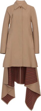 Loewe Draped Cotton-Blend Trenchcoat Size: 34
