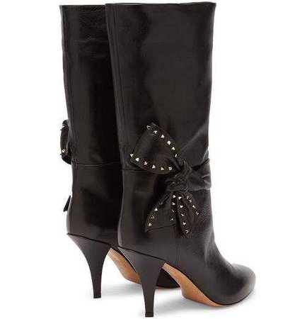 Valentino | Garavani  Mid-Calf Leather Boot $1745