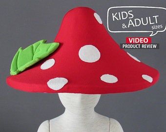 Fly-agaric Toadstool costume Amanita mushroom hat | Etsy