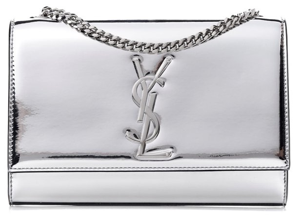YSL silver mirror Kate bag