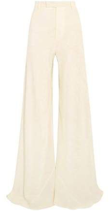 Silk-jacquard Wide-leg Pants