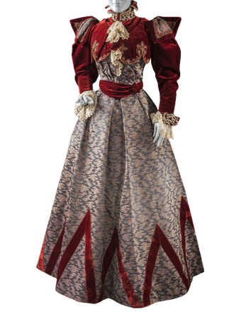 Victorian gigot sleeves dress