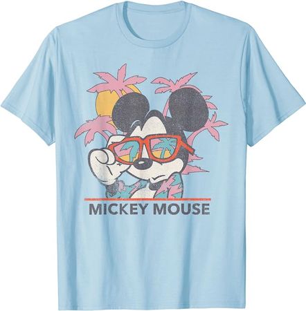 Amazon.com: Disney Mickey And Friends Mickey Mouse Tropical Portrait T-Shirt : Clothing, Shoes & Jewelry