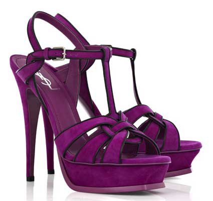 Cute Violet Sandals for Women - zakrecona-milka