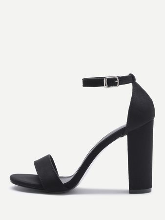 Two Part Block Heeled Sandals