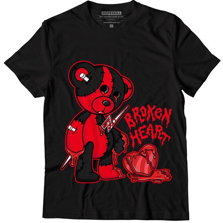 Jordan 4 Red Thunder T-shirt - DopeSkill Broken Heart Sneaker Tees Hip hop Urban Streetwear Fashion | DopeSkill