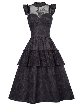 Amazon.com: Belle Poque Steampunk Victorian Gothic Lace Swing Dress Women Maxi Dress: Clothing