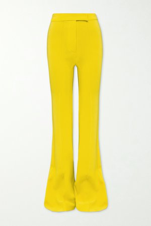 Yellow Rene crepe flared pants | Alex Perry | NET-A-PORTER