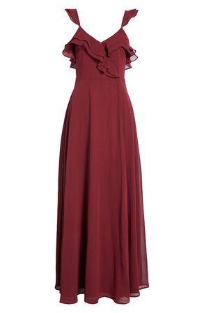 Lulus Adorning Glances Ruffle Gown | Nordstrom