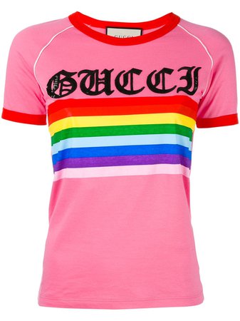 Gucci Loved Rainbow Stripe t-shirt - Farfetch