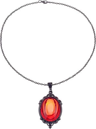 Amazon.com: Gothic Stardust Crystal Pendant Necklace for Women Girls Punk Vintage Cameo Oval Geometric Chic Blood Red Purple Rhinestone Satan Demon Chain Necklace for Halloween Party Holiday Fashion Jewelry Gifts (Purple) : Clothing, Shoes & Jewelry