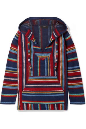 Alanui | Baja striped cotton and cashmere-blend hoodie | NET-A-PORTER.COM