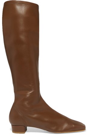 BY FAR | Edie leather knee boots | NET-A-PORTER.COM