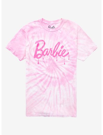 Barbie Drip Logo Tie-Dye Boyfriend Fit Girls T-Shirt