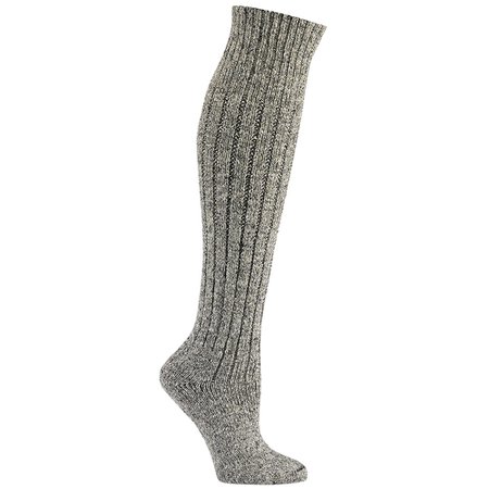 knee high grey wool socks