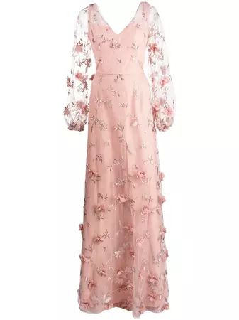 Marchesa Notte Bridesmaids Avellino floral-embroidered Dress - Farfetch