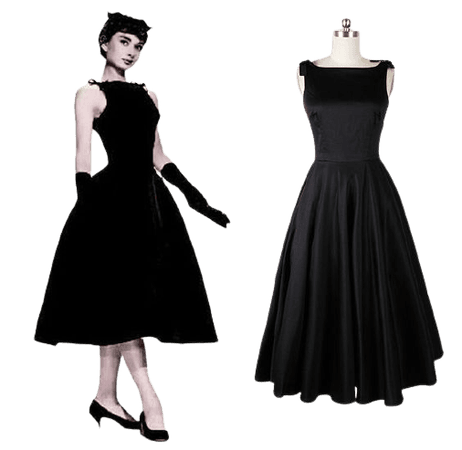 audrey hepburn dresses | Audrey-Hepburn-vintage-style-50s-dresses-little-black