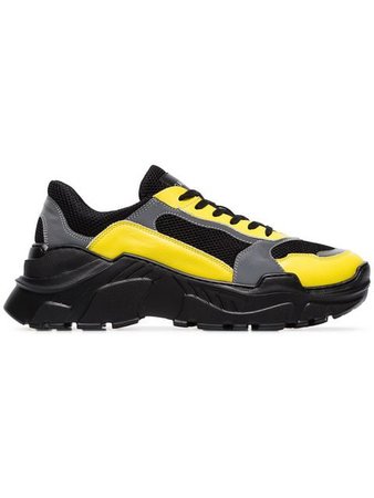 Balmain black, yellow and grey jace technical sneakers $720 - Buy Online SS19 - Quick Shipping, Price