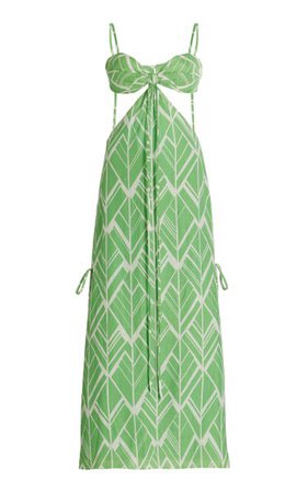 Daya Cutout Printed Linen Maxi Dress By Alexis | Moda Operandi