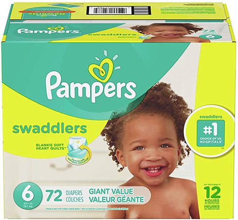 Amazon.com: Diapers Size 6, 72 Count - Pampers Swaddlers Disposable Baby Diapers, Giant Pack: Beauty