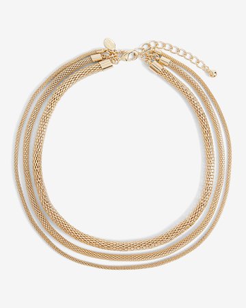 3-row Mesh Necklace | Express