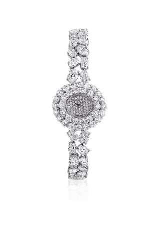 Oval Diamond Watch, Fully-set Diamonds | Graff