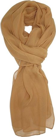 Ted and Jack - Solid Silk Lightweight Accent Scarf (Sand) at Amazon Women’s Clothing store