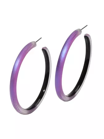 Alexis Bittar Essentials Skinny Lucite Hoop Earrings