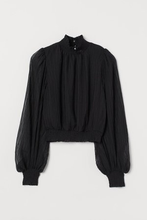 Pleated Blouse - Black - Ladies | H&M US