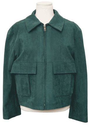 suede green jacket
