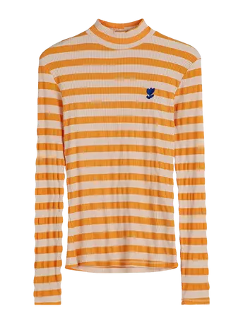 Bobo Choses Ribbed Striped Long Sleeve T-shirt (Curry/Orange) - 70 € | Boozt.com