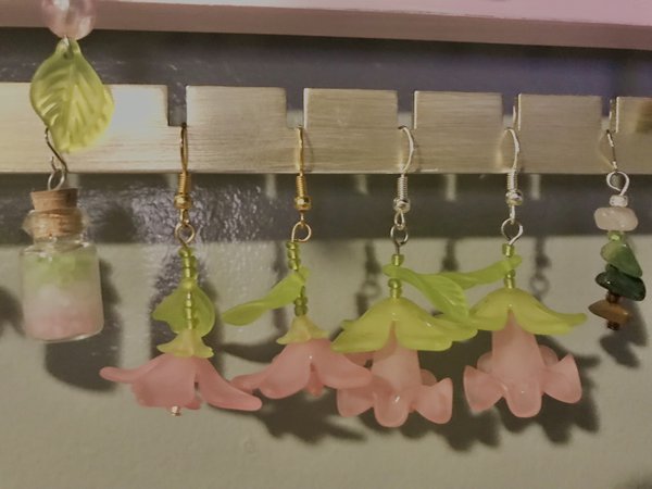 ivycutefruit flower fairycore earrings