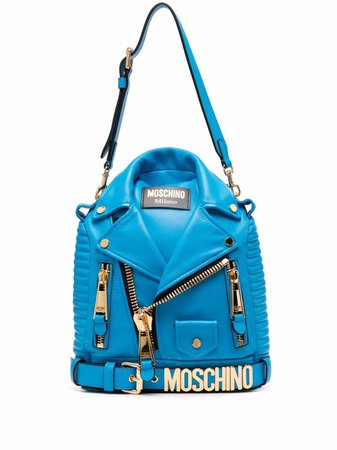 Moschino biker-jacket backpack
