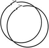 Amazon.com: Black Hoop Earrings Thin Hoop Earrings Black Hoops 3 Inch: Jewelry