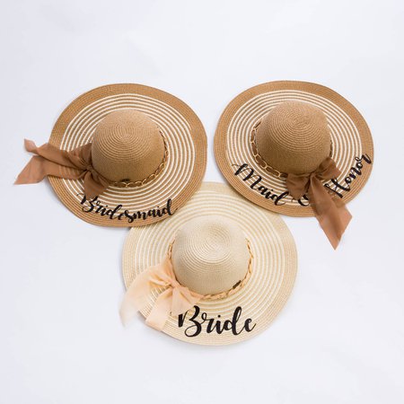 Squad Hats Custom Bride Squad Floppy Sun Hats Bridesmaid Maid of Honor– Bridesmaid's World