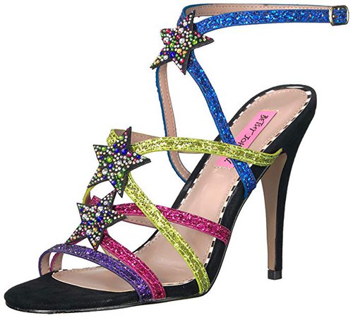 Amazon.com | Betsey Johnson Women's Shining Heeled Sandal | Shoes